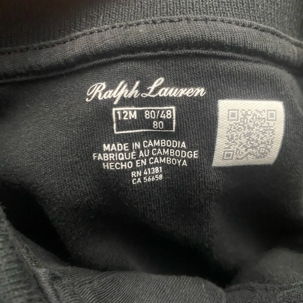 Polo Ralph Lauren 12M Shirt Black Short Sleeve